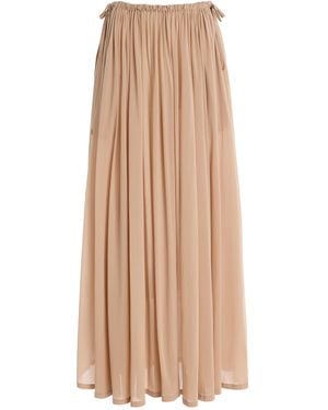 Philosophy Di Lorenzo Serafini Gathered Stretch-Tulle Maxi Skirt - Natural