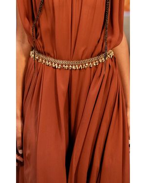 ALÉMAIS Le Jardin Heart Hassel Chain Belt - Orange