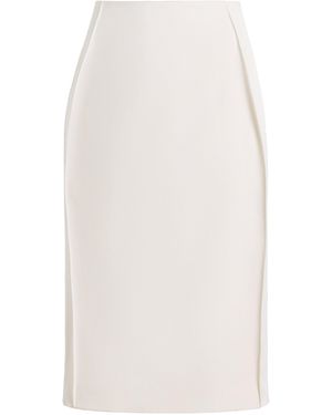 Brandon Maxwell Rone Wool-Silk Pencil Skirt - White