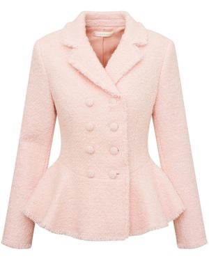 LoveShackFancy Morrow Tailored Tweed Jacket - Pink