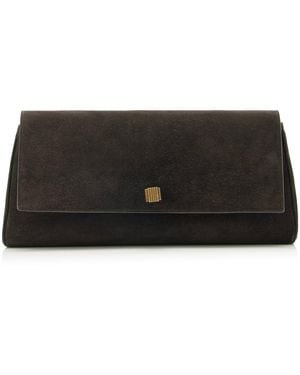 KHAITE Audrey Suede Clutch - Black