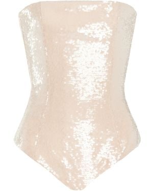 LAQUAN SMITH Corset Bodysuit - Natural