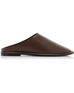 A.Emery Spencer Leather Mules - Brown