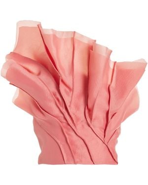 Aje. Flame Sculpted Crop Top - Pink