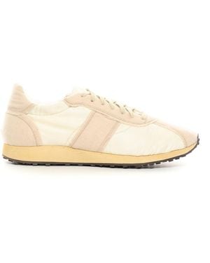 The Row Mica Cashmere; Nylon Trainers - Natural