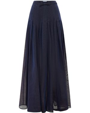 LEO LIN Juno Pleated Trousers - Blue
