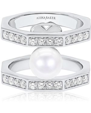Aisha Baker Mermaid Diamond Ring - White