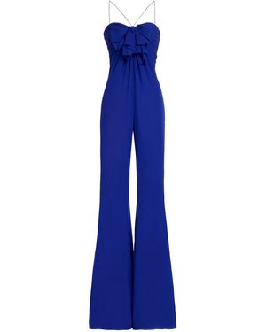 Giambattista Valli Ruffled Bow-detailed Jumpsuit - Blue