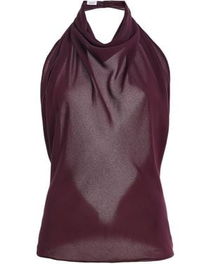 Sloan Exclusive The Georgette Semi-Sheer Scarf Top - Purple