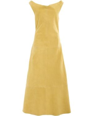 Jonathan Simkhai Bridger Suede Midi Dress - Yellow
