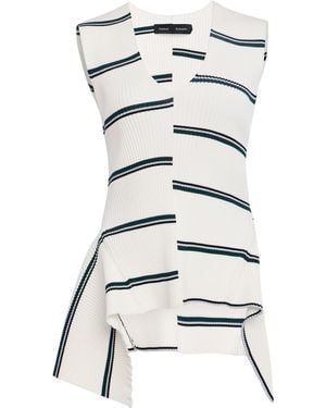 Proenza Schouler Eugenie Ribbed Knit Tank Top - White