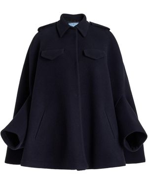 Prada Wool Cape - Blue