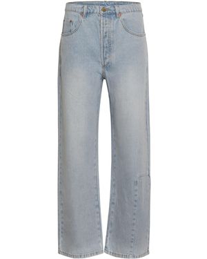 Roucha Darius Mid-Rise Straight-Leg Jeans - Gray