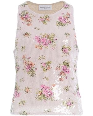 Brandon Maxwell The Noemi Embellished Tank Top - Pink