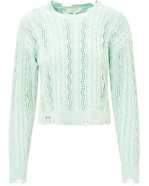 LoveShackFancy Ausben Cotton Jumper - Green