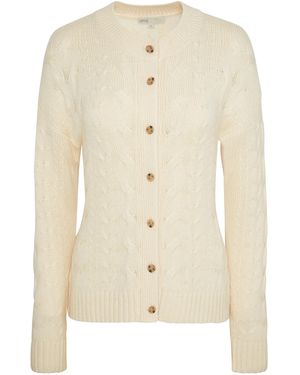 Onia Fitted Cable-Knit Cardigan - Natural
