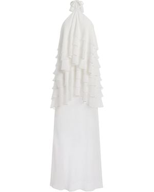 Third Form Gaia Tiered Chiffon Maxi Dress - White