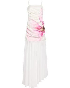 Significant Other Jamila Floral Satin Gown - White