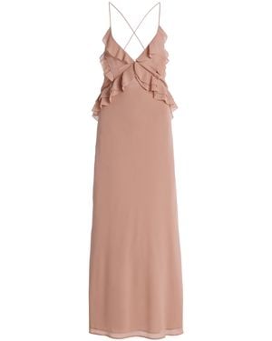 FAVORITE DAUGHTER Exclusive The Who Me? Ruffled Chiffon Maxi Dress - Grey