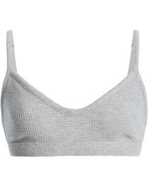 NEGATIVE Waffle Knit Lounge Bralette - Gray
