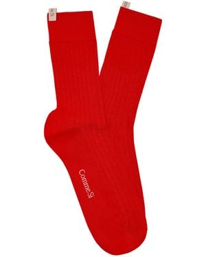 Comme Si The Yves Cotton Sock - Red
