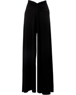Maygel Coronel Vongola Knotted Wide-leg Trousers - Black