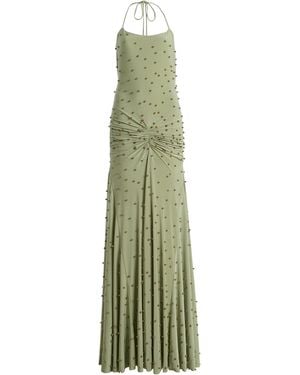Siedres Nensi Embellished Jersey Maxi Dress - Green