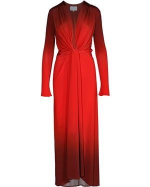 Johanna Ortiz Red Mito De La Selva Jersey Maxi Dress