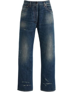 Prada Washed Washed Classic-Fit Jeans - Blue