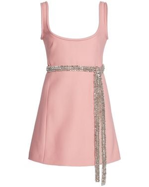 Giambattista Valli Slit-Detailed Crepe Mini Dress - Pink