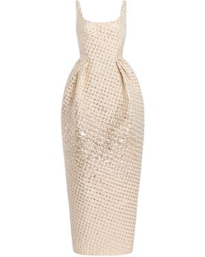 Christopher John Rogers Fil Coupé Gown - Natural