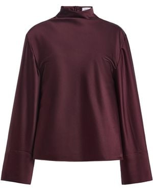 Sloan Exclusive Satin Turtleneck - Purple
