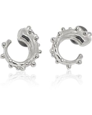 AYSHA BILGRAMI Sterling Tonka Hoop Earrings - Metallic