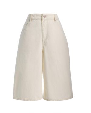Twp Boxy Relaxed Cotton Shorts - White