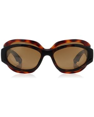 Balenciaga Superbusy Cat-Eye Acetate Sunglasses - Brown