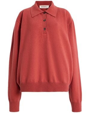 Rohe Classic Knit Polo - Red