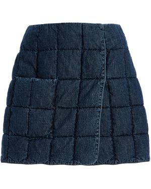 Ienki Ienki Plahta Quilted Down Denim Mini Skirt - Blue