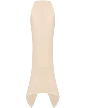 BALYKINA Satin Maxi Skirt - White