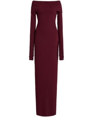 ÉTERNE Off-the-shoulder Cotton-modal Maxi Dress - Purple