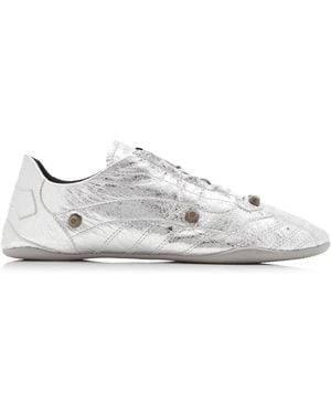Balenciaga Zen Metallic Leather Trainers