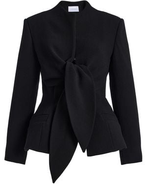 Harithand Exclusive Tied Double Crepe Jacket - Black