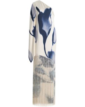 SIRAPOP Exclusive Vivian Printed Mini With Fringe - Blue