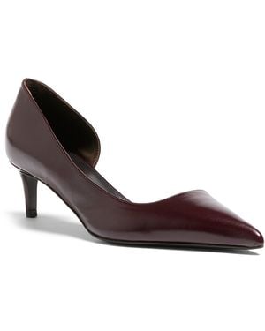KHAITE Jett D'Orsay Leather Court Shoes - Brown