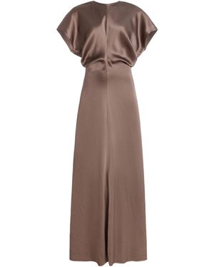 TOTEME Slouch Waist Satin Maxi Dress - Brown