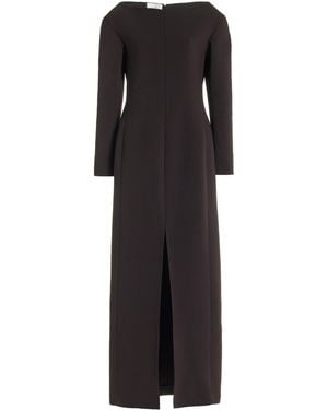 The Row Reysha Wool-Blend Maxi Dress - Black