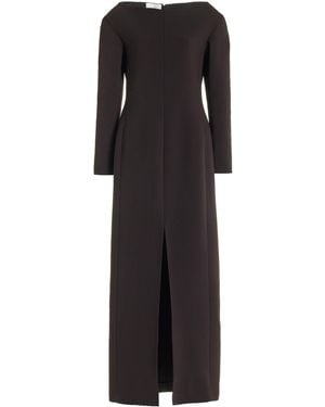 The Row Reysha Wool-Blend Maxi Dress - Black