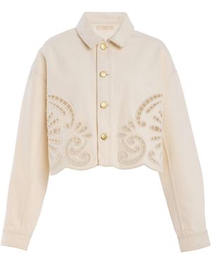 Ulla Johnson The Bobbi Eyelet Jacket - Natural