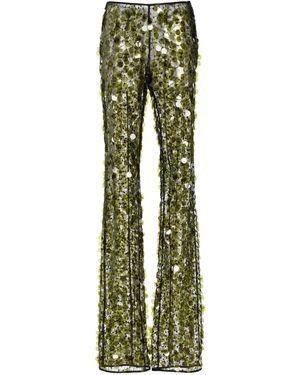 Coperni Sequined Flared Pants - Green