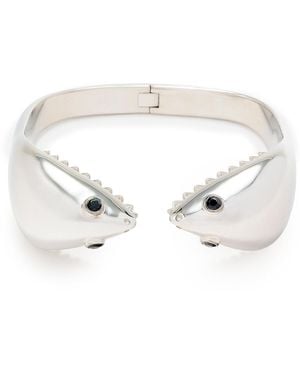 Yvonne Léon Shark 9K Diamond Bracelet - White