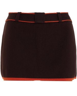 Siedres Exclusive Jasmy Ribbed-knit Mini Skirt - Black